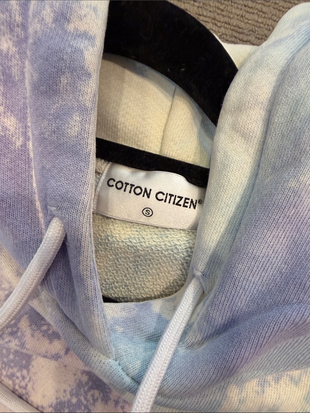 Cotton Citizen Women's Tie-Dye Hoodie - Pastel Blue & White - Picture 3 of 3